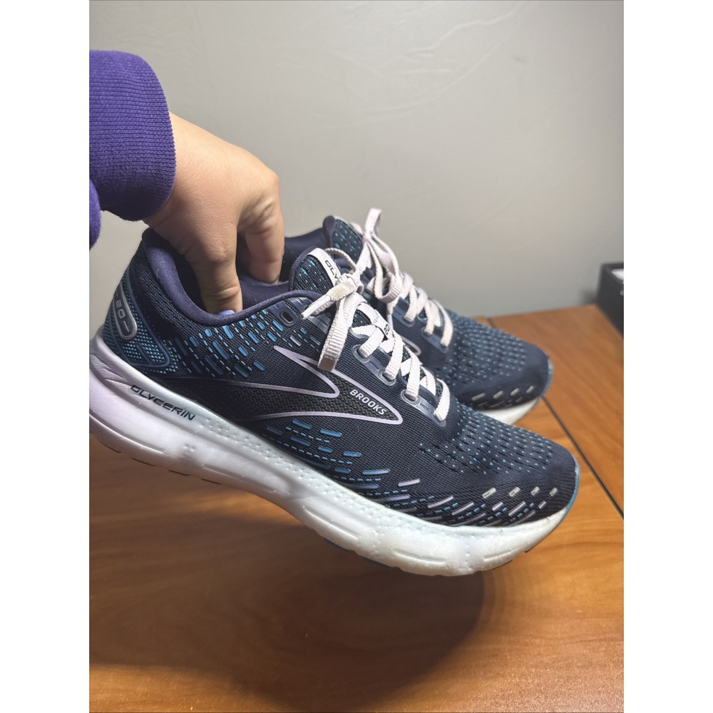 Women's Brooks Glycerin GTS 20, Peacoat/Ocean/Pastel Lilac 9.5B Running Workout